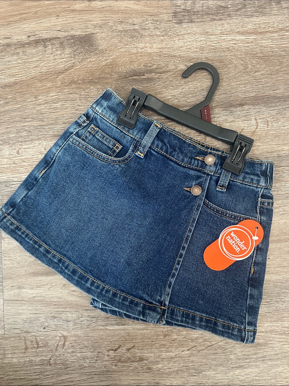 wonder nation Dark Blue Girls' Denim Skort